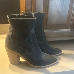 Treasure & Bond Black Suede Heeled Boots